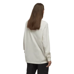 Y-3 Stripes Long-Sleeve Top In Off White -Hervia Shop hervia.com ia1421 3s ls tee offwhite black 1673353118IA1421 B Model eCom