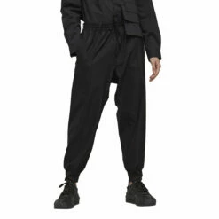 Y-3 Refined Wool Cuffed Pants In Black
