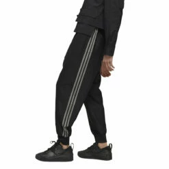 Y-3 Refined Wool Cuffed Pants In Black -Hervia Shop hervia.com ib0387 3s ref w cuf pt black 1691053086IB0387 5 APPAREL On Model Side View white