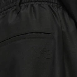 Y-3 Refined Wool Cuffed Pants In Black -Hervia Shop hervia.com ib0387 3s ref w cuf pt black 1691053090IB0387 7 APPAREL On Model Detail View 1 white