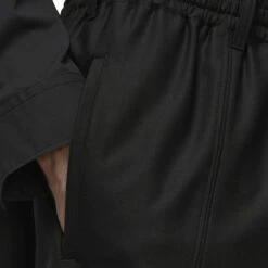 Y-3 Refined Wool Cuffed Pants In Black -Hervia Shop hervia.com ib0387 3s ref w cuf pt black 1691053093IB0387 8 APPAREL On Model Detail View 2 white