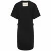 JW Anderson Hinge Midi T-Shirt Dress In Black