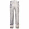 Jean Paul Gaultier Silk Low Waist Jean Effect Paint Trousers In Blue