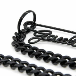 Jean Paul Gaultier Gaultier Safety Pin Necklace In Black