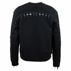 Jean Paul Gaultier Oversized Laced Crew Neck Sweatshirt In Black