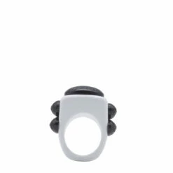 Jean Paul Gaultier X La Manso The Casablanca Square Ring In Black / White -Hervia Shop hervia.com jean paul gaultier x la manso the casablanca square ring 1669304510white ring 3