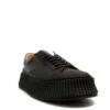 Jil Sander Leather Low Sneakers In Black