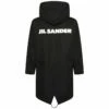 Jil Sander Cotton Logo Parka In Black