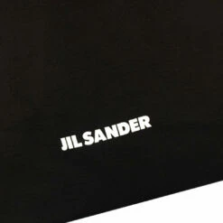 Jil Sander Logo Print Square Tote Bag In Black