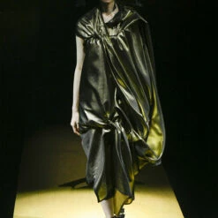 Junya Watanabe Abstract Golden Metallic Coat In Gold