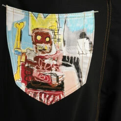 Junya Watanabe MAN High-Waisted Short With Basquiat Pocket In Black -Hervia Shop hervia.com junya watanabe man wk p214 s23 mens pants col. 1 1683642847 2AJ7136