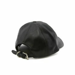 JW Anderson JWA Baseball Leather Cap In Black