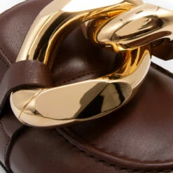 JW Anderson Chain Mule Loafers Brown In Brown -Hervia Shop hervia.com jw anderson an35004a 12021 505 chain mule loafers brown 160388867722315.4