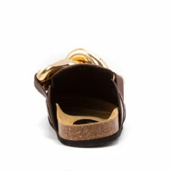 JW Anderson Chain Mule Loafers Brown In Brown -Hervia Shop hervia.com jw anderson an35004a 12021 505 chain mule loafers brown 160388867922315.3