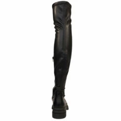 JW Anderson Leather Over The Knee Boots In Black -Hervia Shop hervia.com jw anderson anw39085a 16330 tresor 999 black fabric nap col. 999 black leather over the knee boots 1671619046back of boot