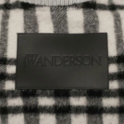 JW Anderson Check Bomber Jacket In White / Black -Hervia Shop hervia.com jw anderson co0274 bomber jacket col. white black 1696504601 2AJ5363