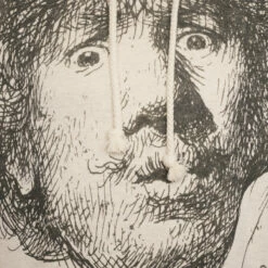 JW Anderson Rembrandt Print Hoodie In Oat