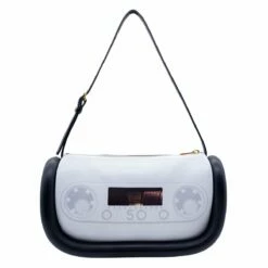 JW Anderson The Bumper Bag In White / Black