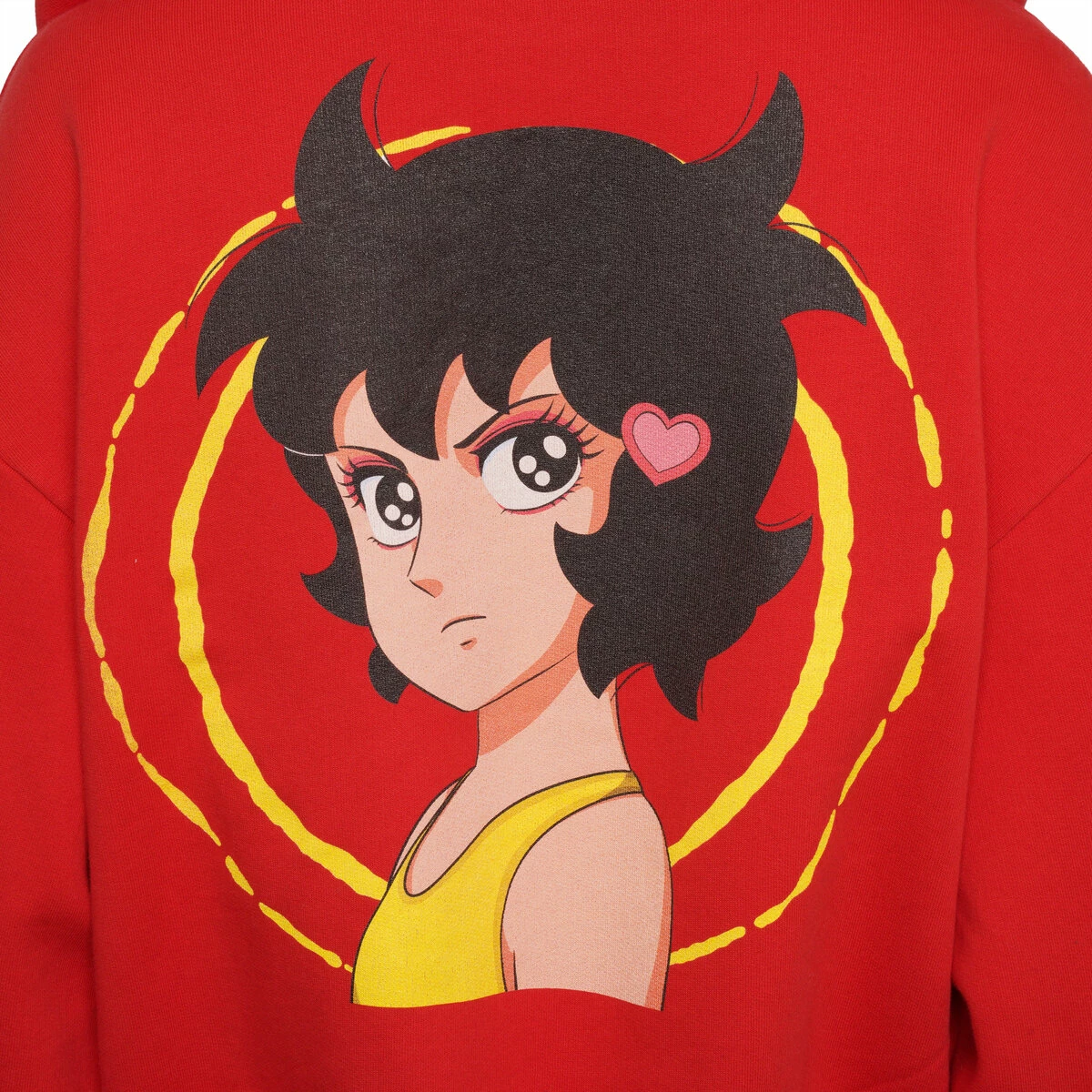 JW Anderson Run Hany Cropped Printed Hoodie In Scarlet 3 JW Anderson Run Hany Cropped Printed Hoodie In Scarlet - Image 3