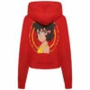 JW Anderson Run Hany Cropped Printed Hoodie In Scarlet