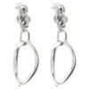 JW Anderson Silver-Tone Oversized Link Chain Earrings In Silver