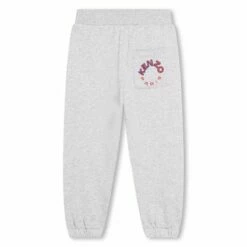 Kenzo Kids Ikebana Logo Sweatpants In Grey