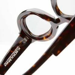 Kuboraum Mask X22 Tortoise Abstract Round Sunglasses In Brown -Hervia Shop hervia.com krsx22ts0000002f x22 49 22 ts col. grey 1684763311X22 TS TORTOISE 05