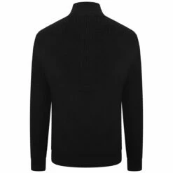 JW Anderson Half Zip Jumper With JWA Puller In Black
