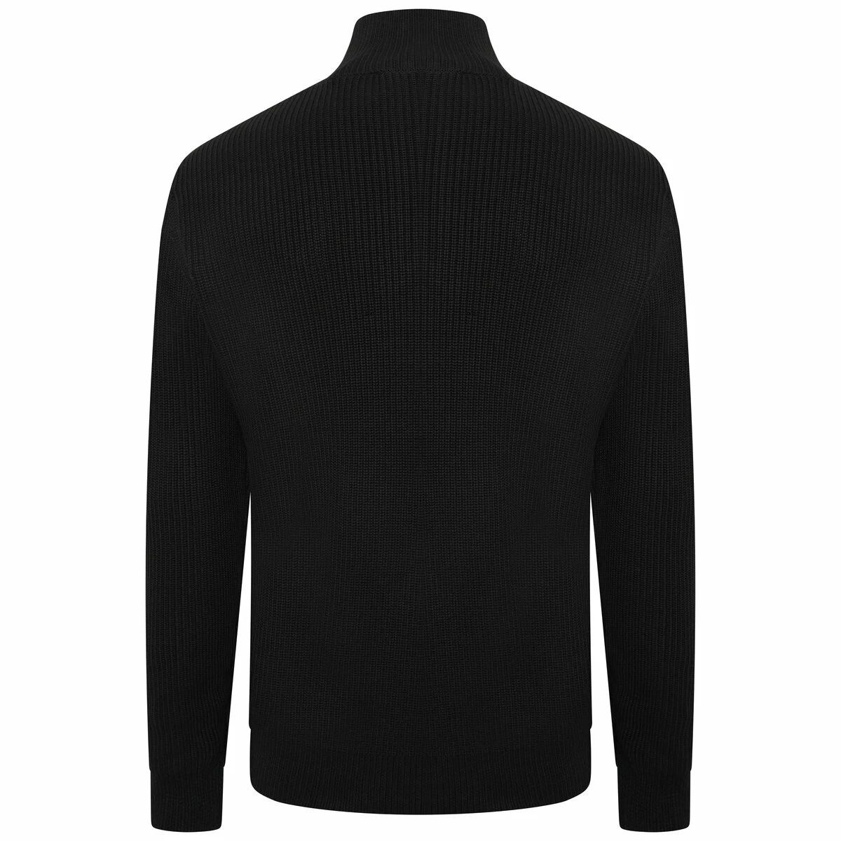 JW Anderson Half Zip Jumper With JWA Puller In Black 1 JW Anderson Half Zip Jumper With JWA Puller In Black