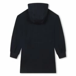Lanvin Kids Hoodie Logo Dress In Navy