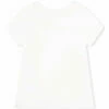 Lanvin Kids Curb Lace Heart T-Shirt In Off White