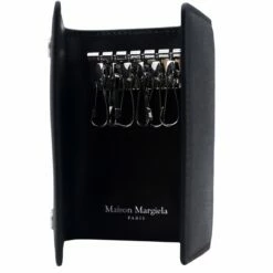 Maison Margiela Key Holder In Black -Hervia Shop hervia.com maison margiela key holder 1657810429black key ring 4