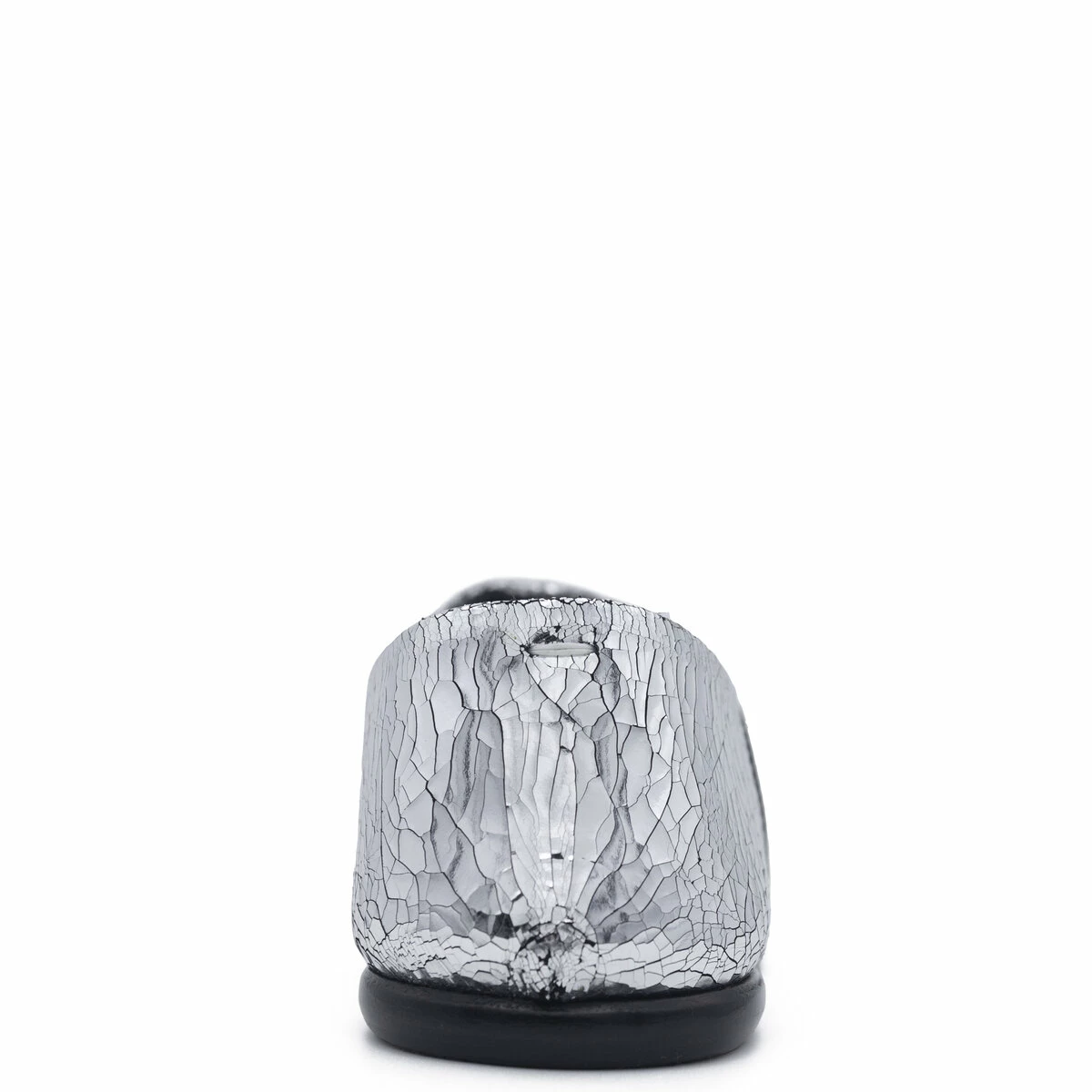 Maison Margiela Cracked Leather Moccasin Shoe In Silver 5 Maison Margiela Cracked Leather Moccasin Shoe In Silver - Image 5