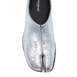 Maison Margiela Cracked Leather Moccasin Shoe In Silver 8 Maison Margiela Cracked Leather Moccasin Shoe In Silver -Hervia Shop hervia.com maison margiela moccasin shoe 1657889836IMG 3382