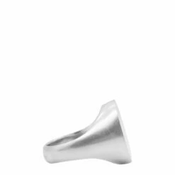 Maison Margiela Oval Chevalier Ring In Silver