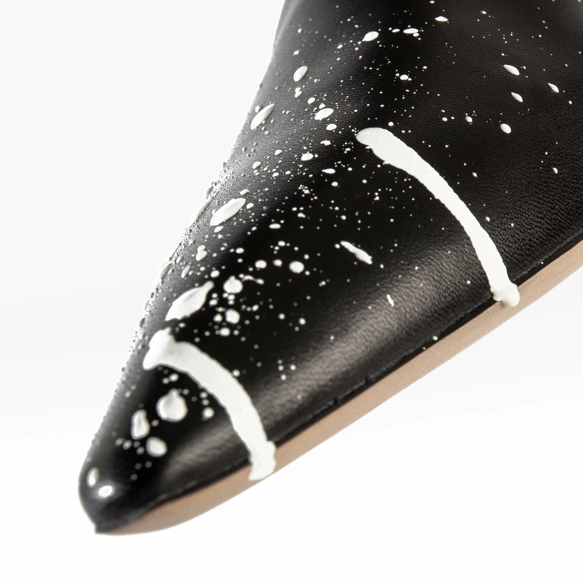 Maison Margiela Paint Splatter Leather Loafers In Black 4 Maison Margiela Paint Splatter Leather Loafers In Black - Image 4