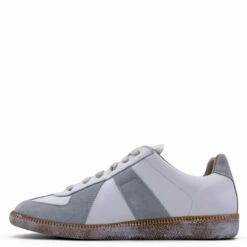 Maison Margiela Replica Sneakers With Hand Painted Sole In White/grey -Hervia Shop hervia.com maison margiela replica sneakers with hand painted sole 1664877315side shoe 2