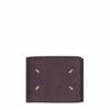 Maison Margiela Fold-Over Grain Leather Wallet In Brown