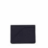 Maison Margiela Grain Leather Logo Patch Wallet In Black