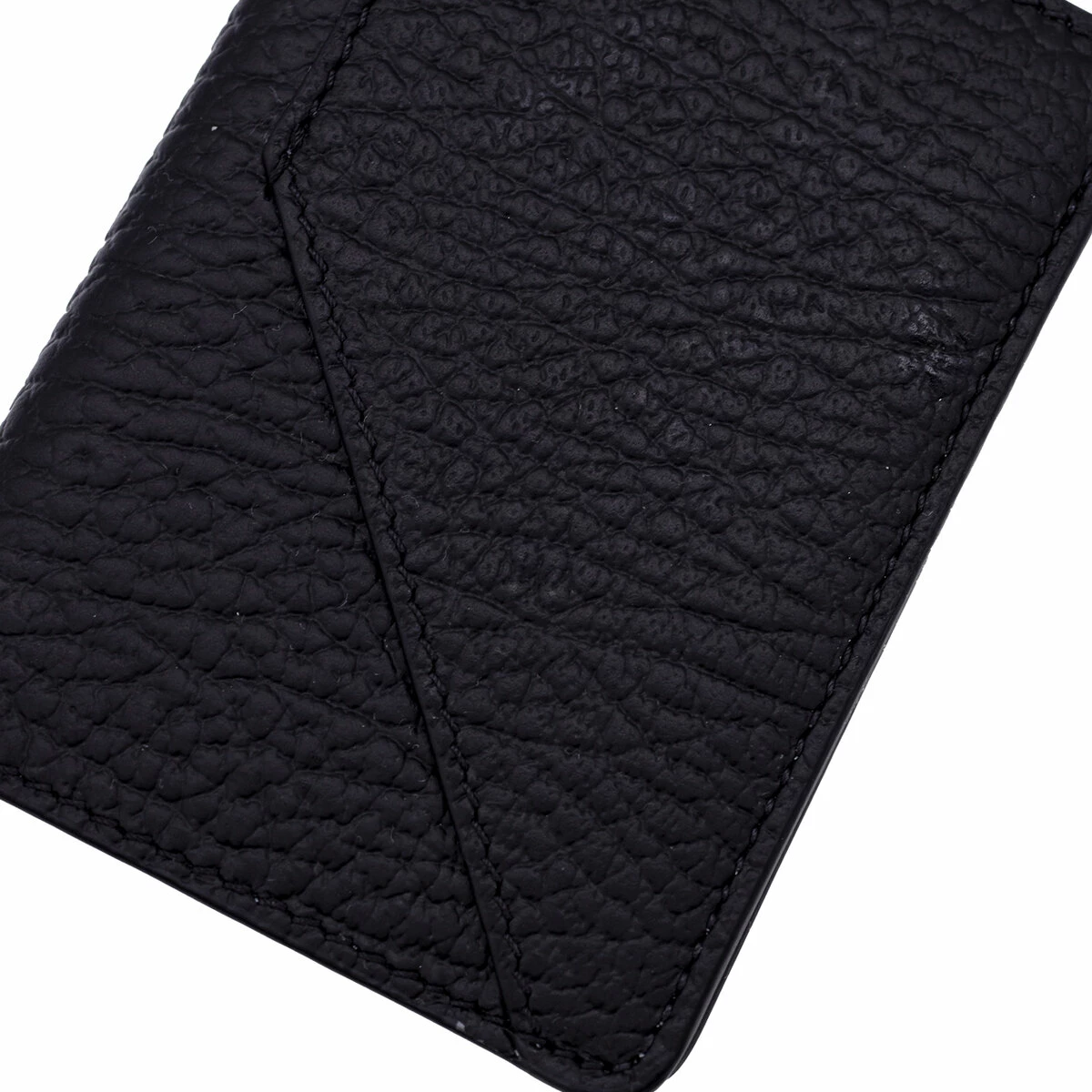 Maison Margiela Grain Leather Logo Patch Wallet In Black 3 Maison Margiela Grain Leather Logo Patch Wallet In Black - Image 3
