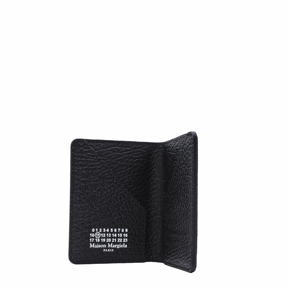 Maison Margiela Grain Leather Logo Patch Wallet In Black 2 Maison Margiela Grain Leather Logo Patch Wallet In Black - Image 2