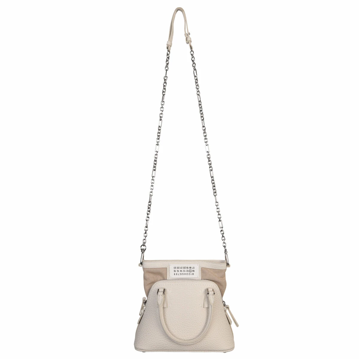 Maison Margiela Pebble Grain Leather 5AC Micro Bag In Greige 1 Maison Margiela Pebble Grain Leather 5AC Micro Bag In Greige