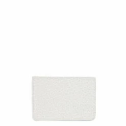 Maison Margiela Leather Card Wallet In Greige