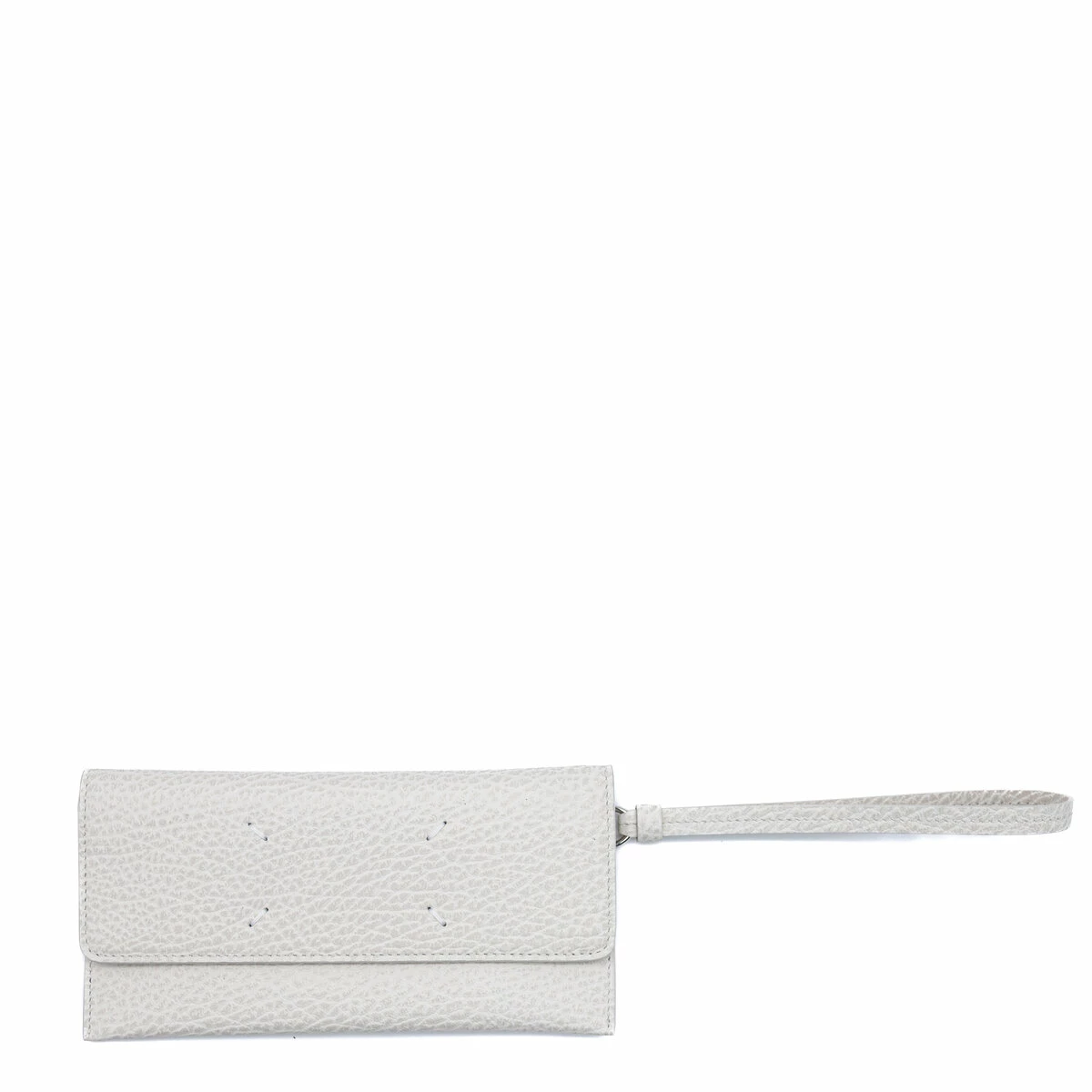 Maison Margiela Fold Over Snap Wallet In Greige 2 Maison Margiela Fold Over Snap Wallet In Greige - Image 2