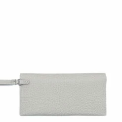 Maison Margiela Fold Over Snap Wallet In Greige