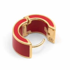 Maison Margiela Two-Tone Hoop Earring Red In Red -Hervia Shop hervia.com maison margiela two tone hoop earring red 1629365835kjfd