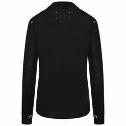 Maison Margiela Wool Funnel Neck Pullover In Black