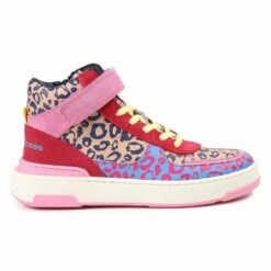 Marc Jacobs Kids Hip Hop Museum High-Top Leopard Sneakers In Multi