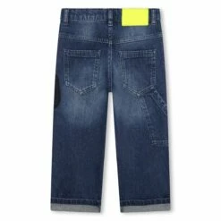 Marc Jacobs Kids Logo Embroidered Jeans In Denim