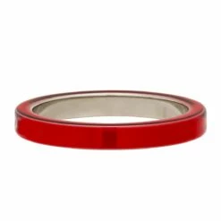 MM6 Maison Margiela Red Logo Polished Ring In Red